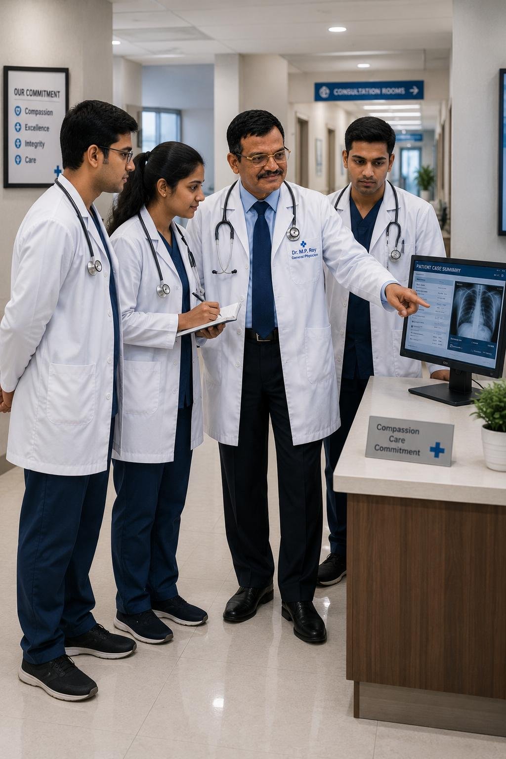 Dr. Roy with students